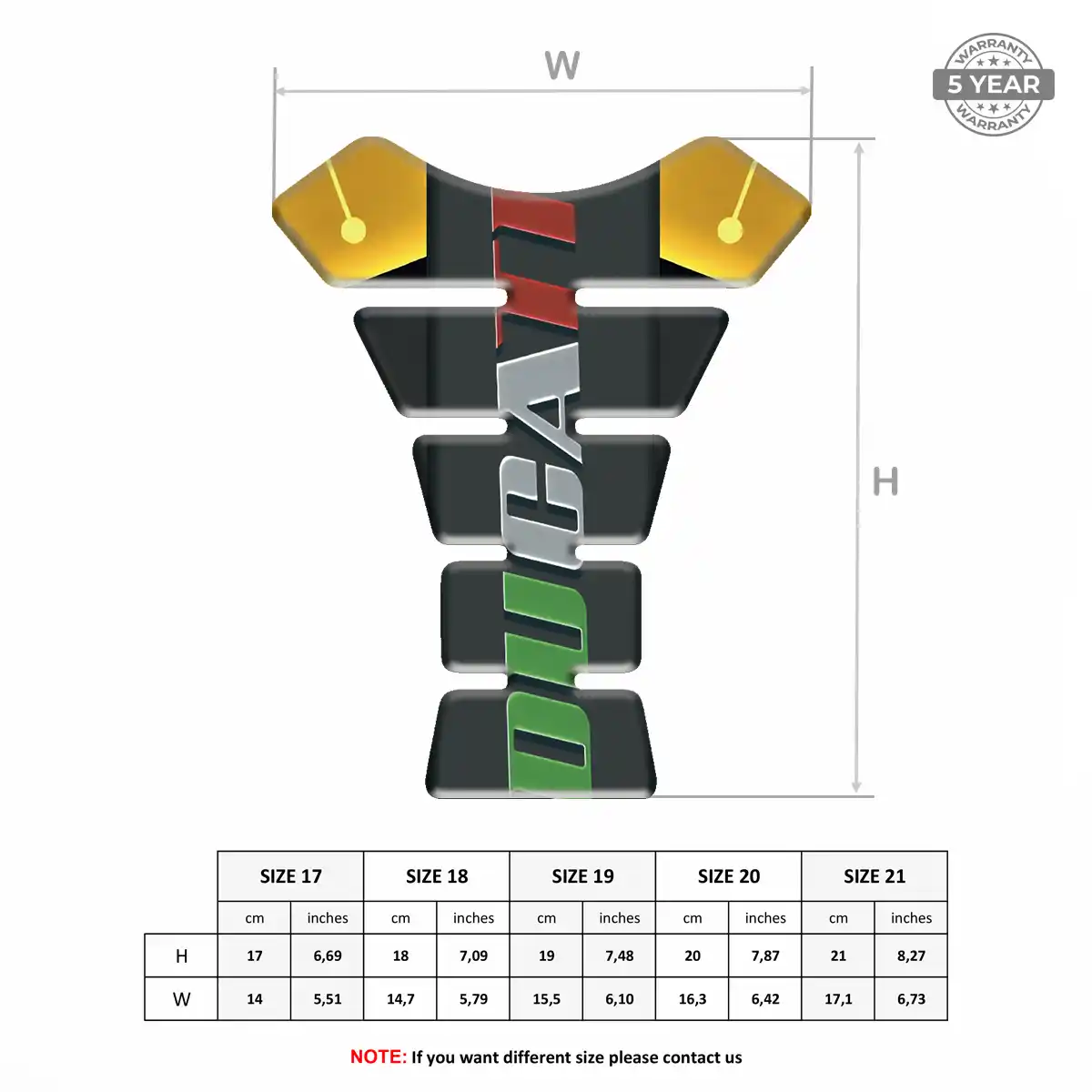 Ducati Tank Protector Pads Motorbike Prestige Line