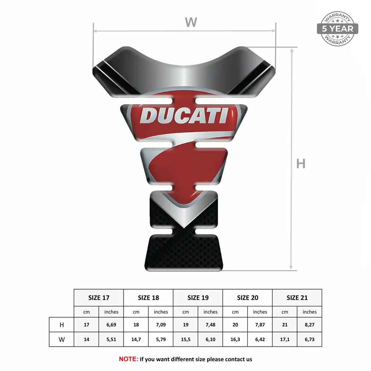 Ducati Tank Protector Pads Motorbike Superior Craft