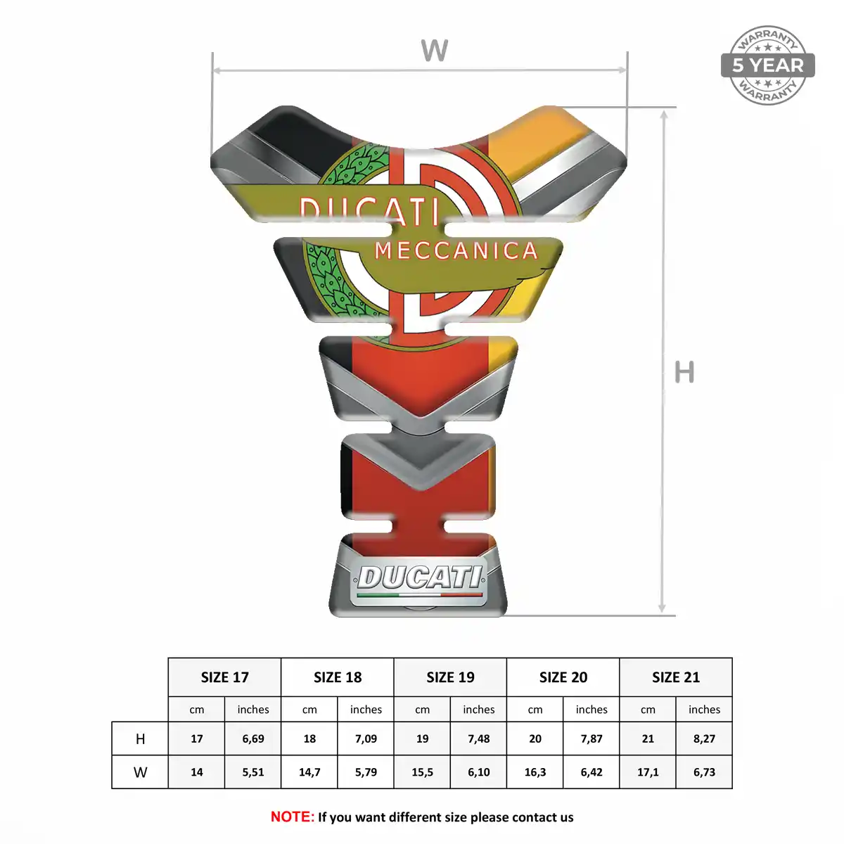 Ducati Tank Protector Pads Motorcycle Deluxe Edition