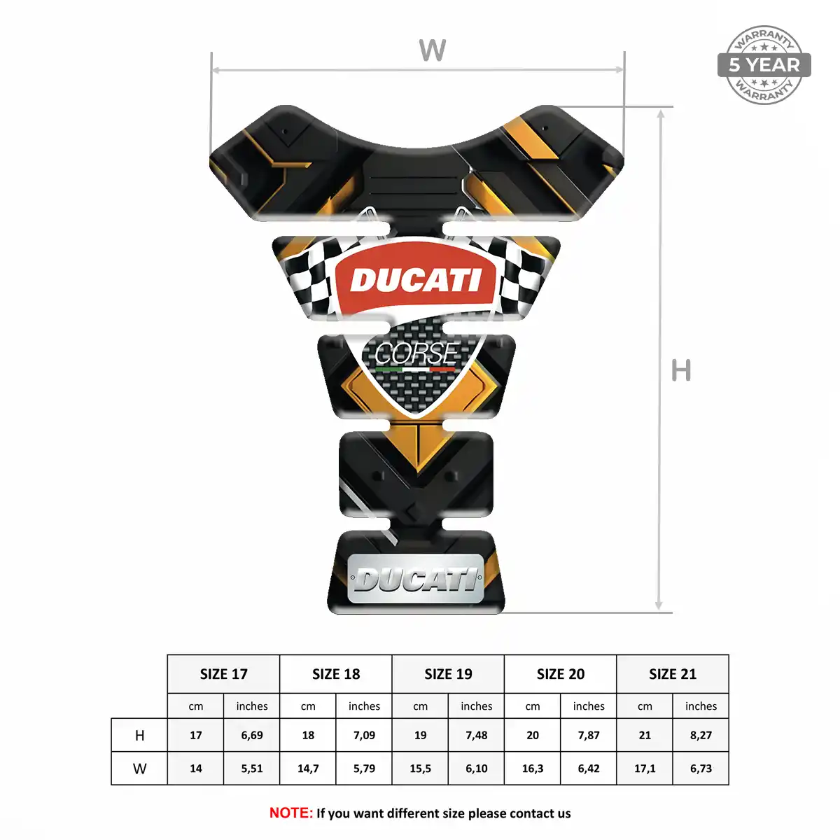 Ducati Tank Protector Pads Opulent Line