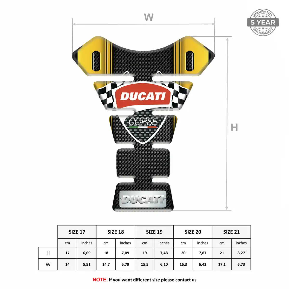 Ducati Tank Scratch Protector Sleek Style