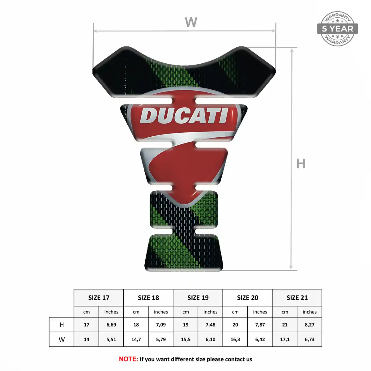 Ducati Tank Sticker Elite Finish