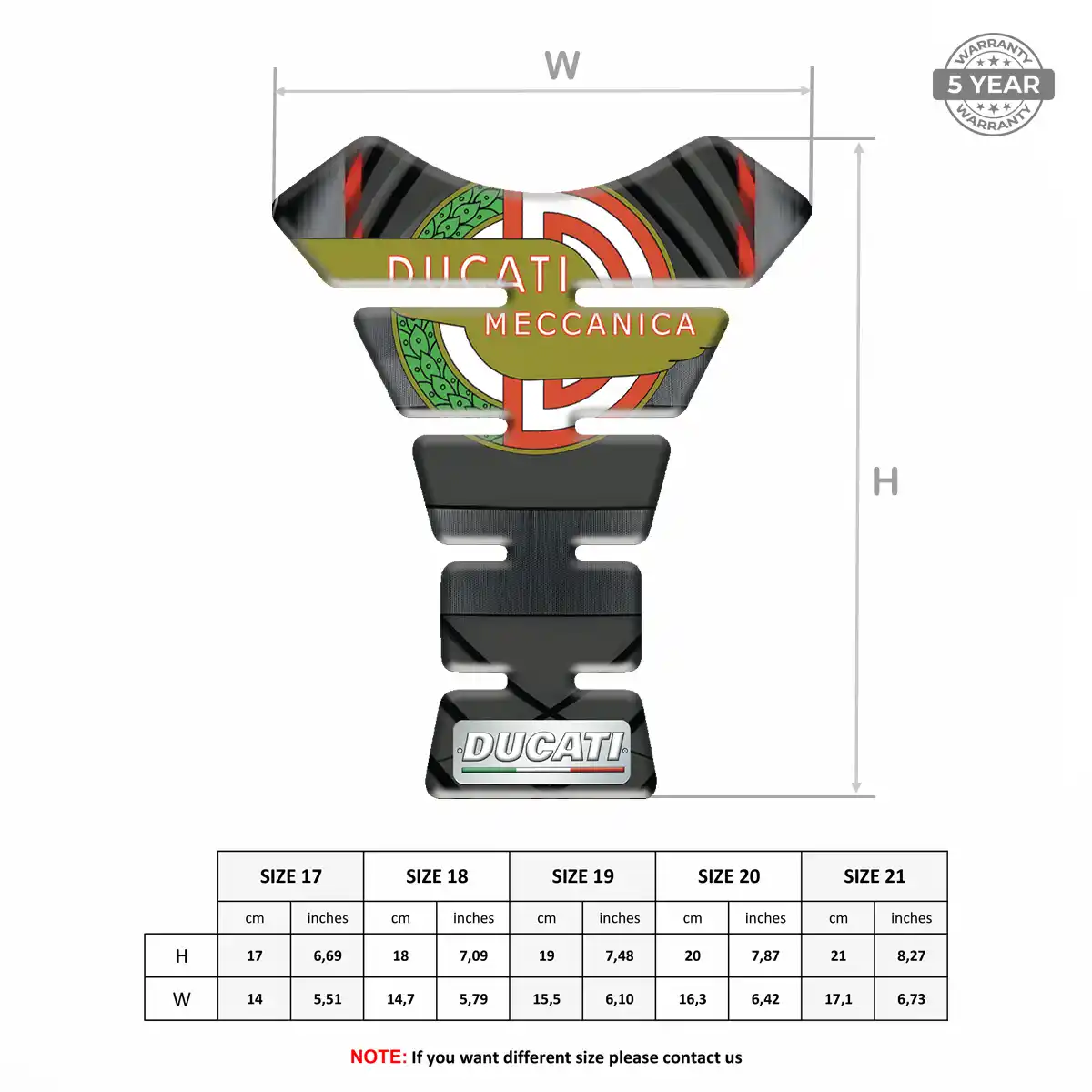 Ducati Tank Sticker Prestige Line