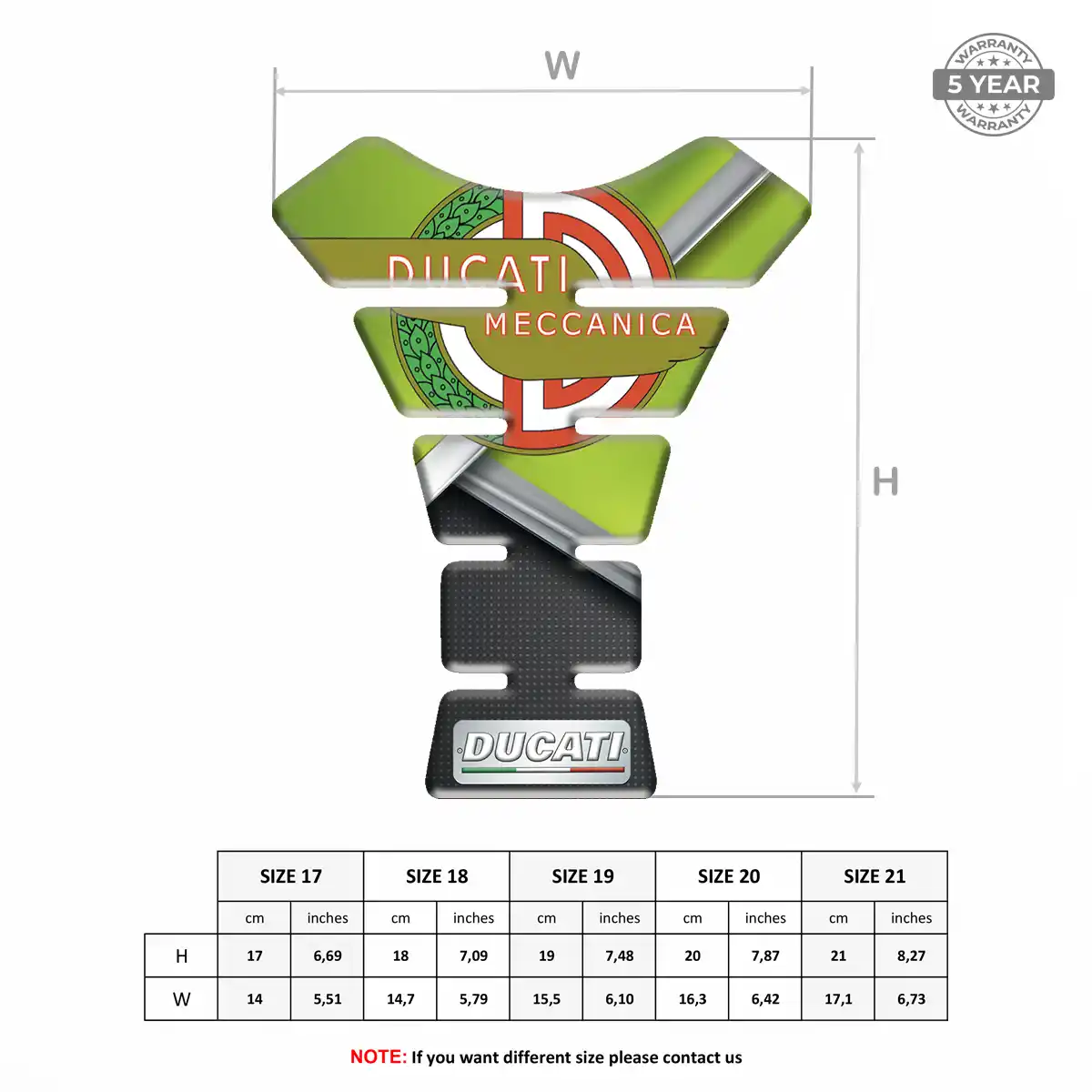 Ducati Tank Sticker Prime Quality