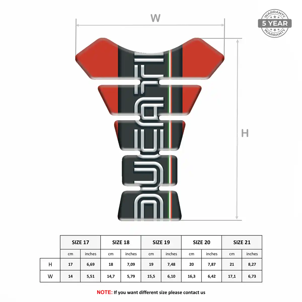 Ducati Tank Sticker Refined Design