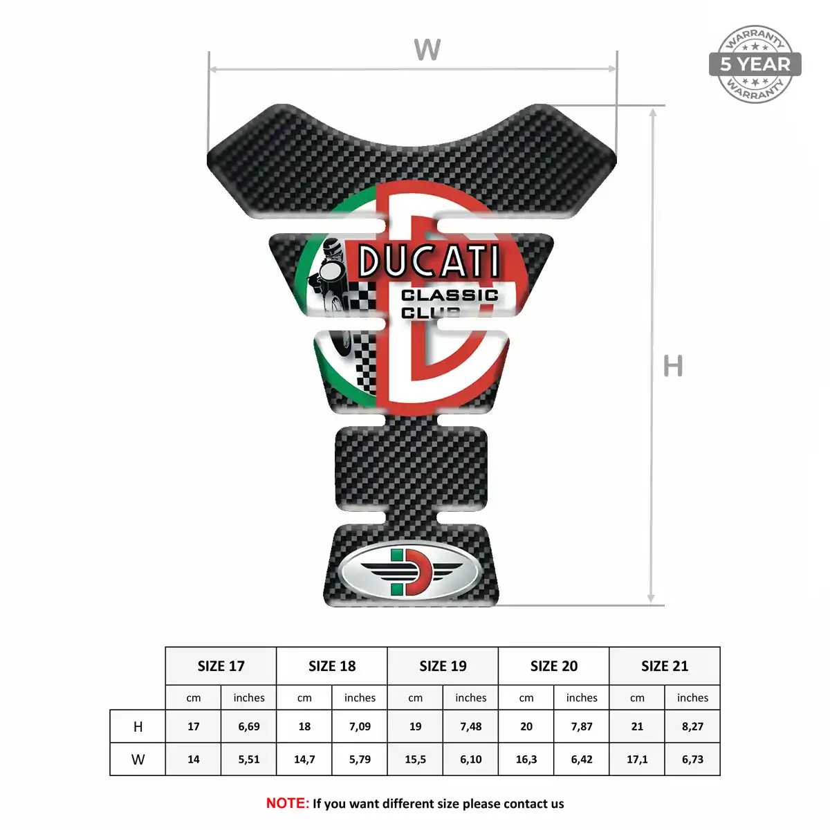 Ducati Tank Sticker Signature Grade