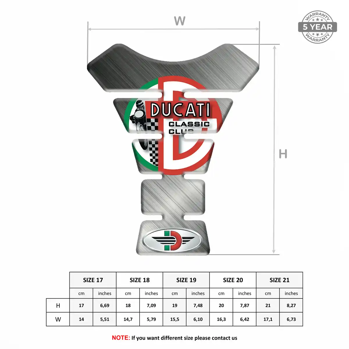Ducati Tank Sticker Sleek Style