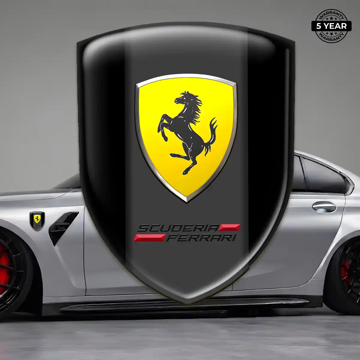 Ferrari 3D Badge Sticker Elite Finish