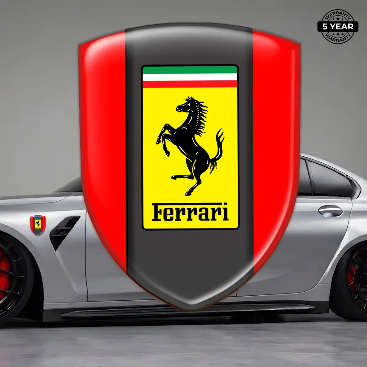 Ferrari 3D Domed Sticker Refined Design