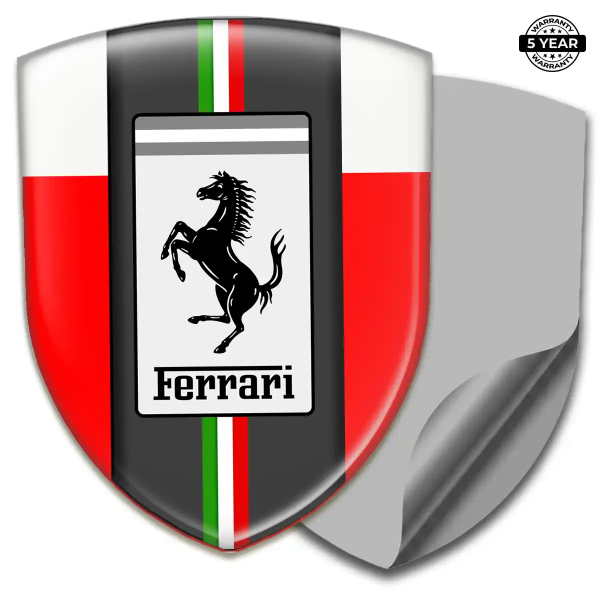 Ferrari 3D Domed Sticker Sleek Style