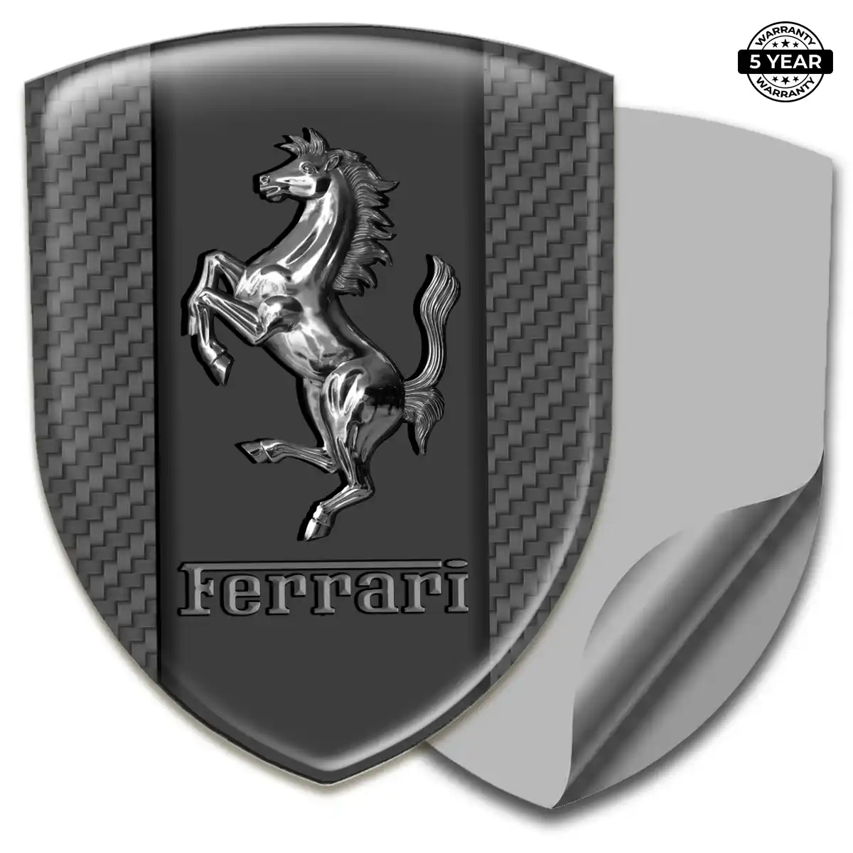Ferrari 3D Logo Sticker Refined Design