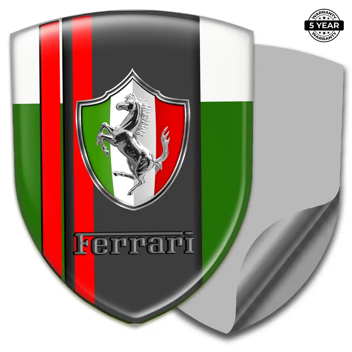 Ferrari 3D Resin Sticker Refined Design