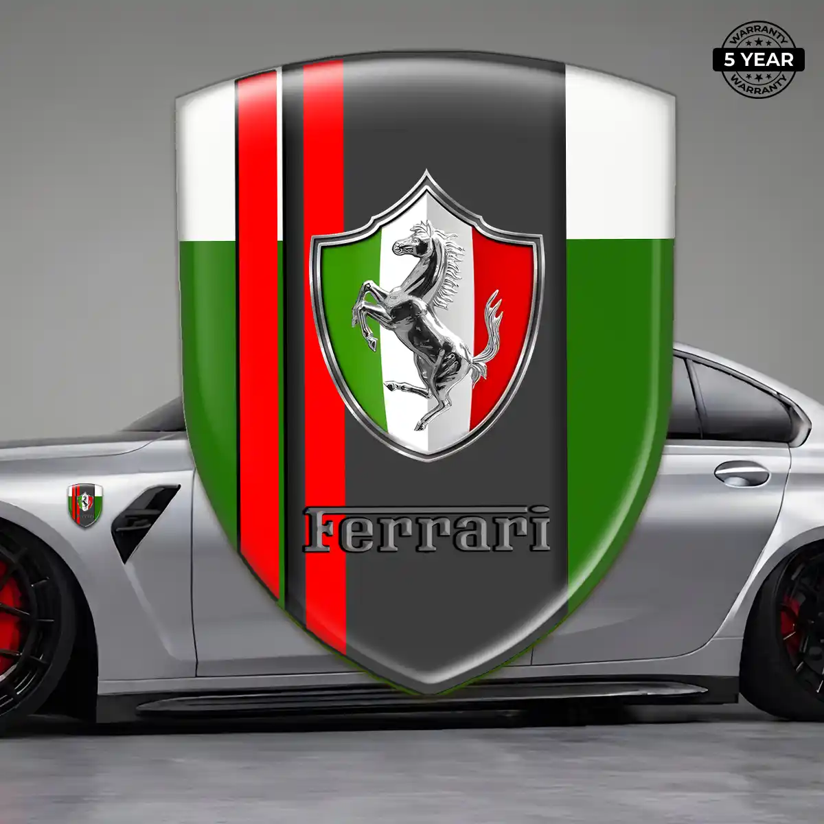 Ferrari 3D Resin Sticker Refined Design