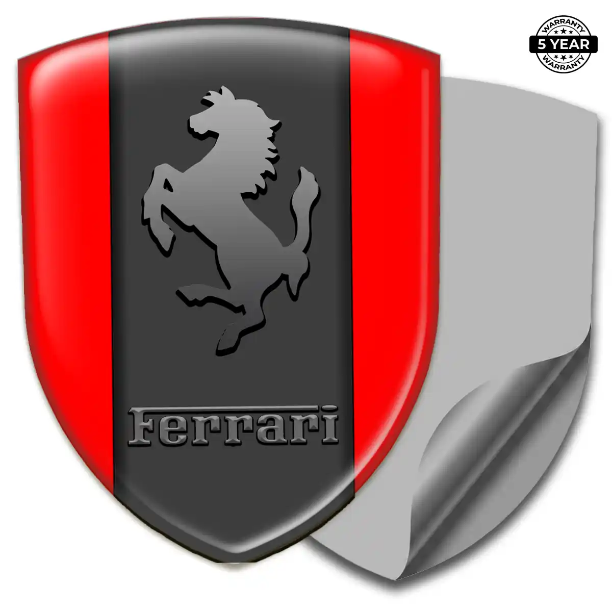 Ferrari 3D Resin Sticker Sleek Style