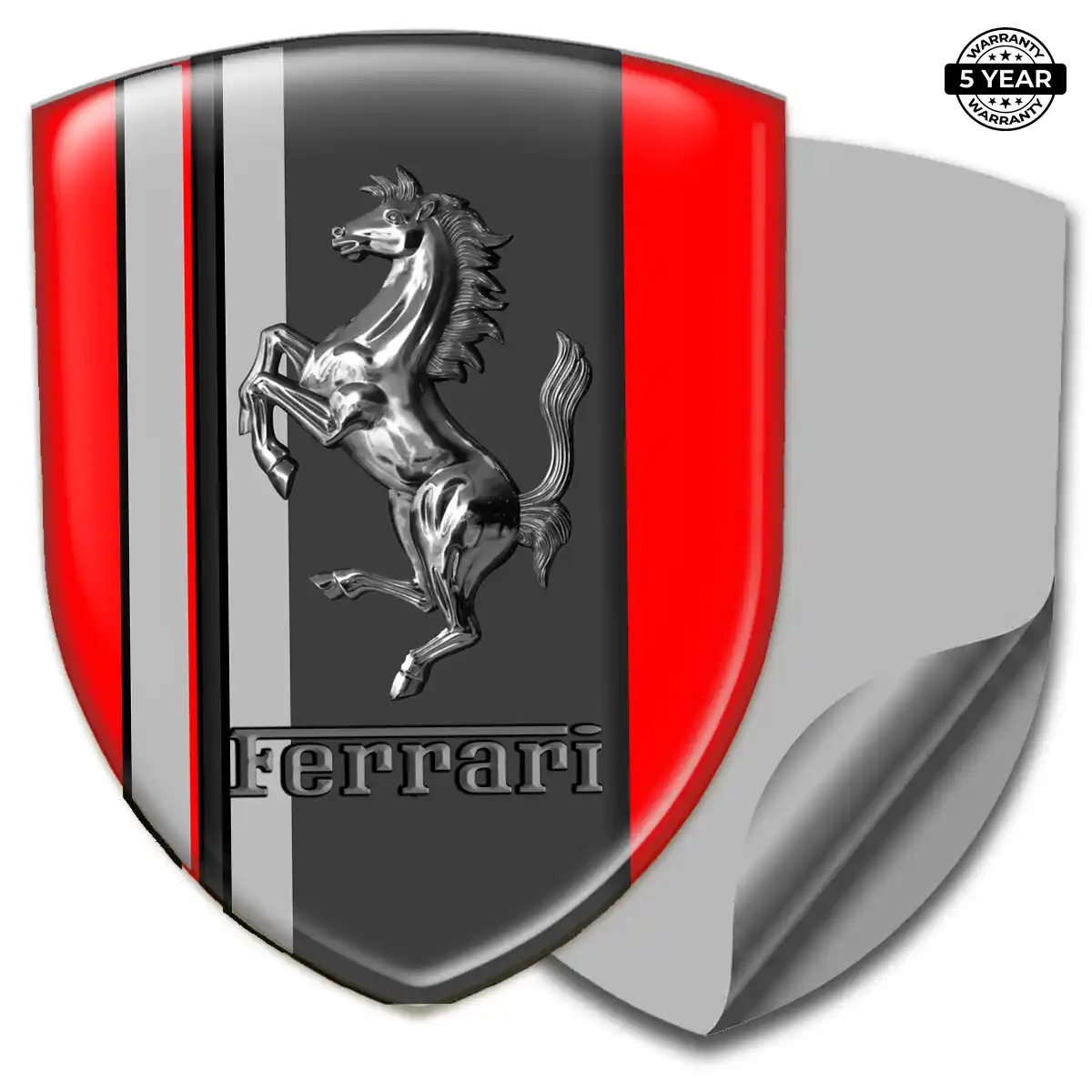 Ferrari Automotive Logo Sticker Refined Design