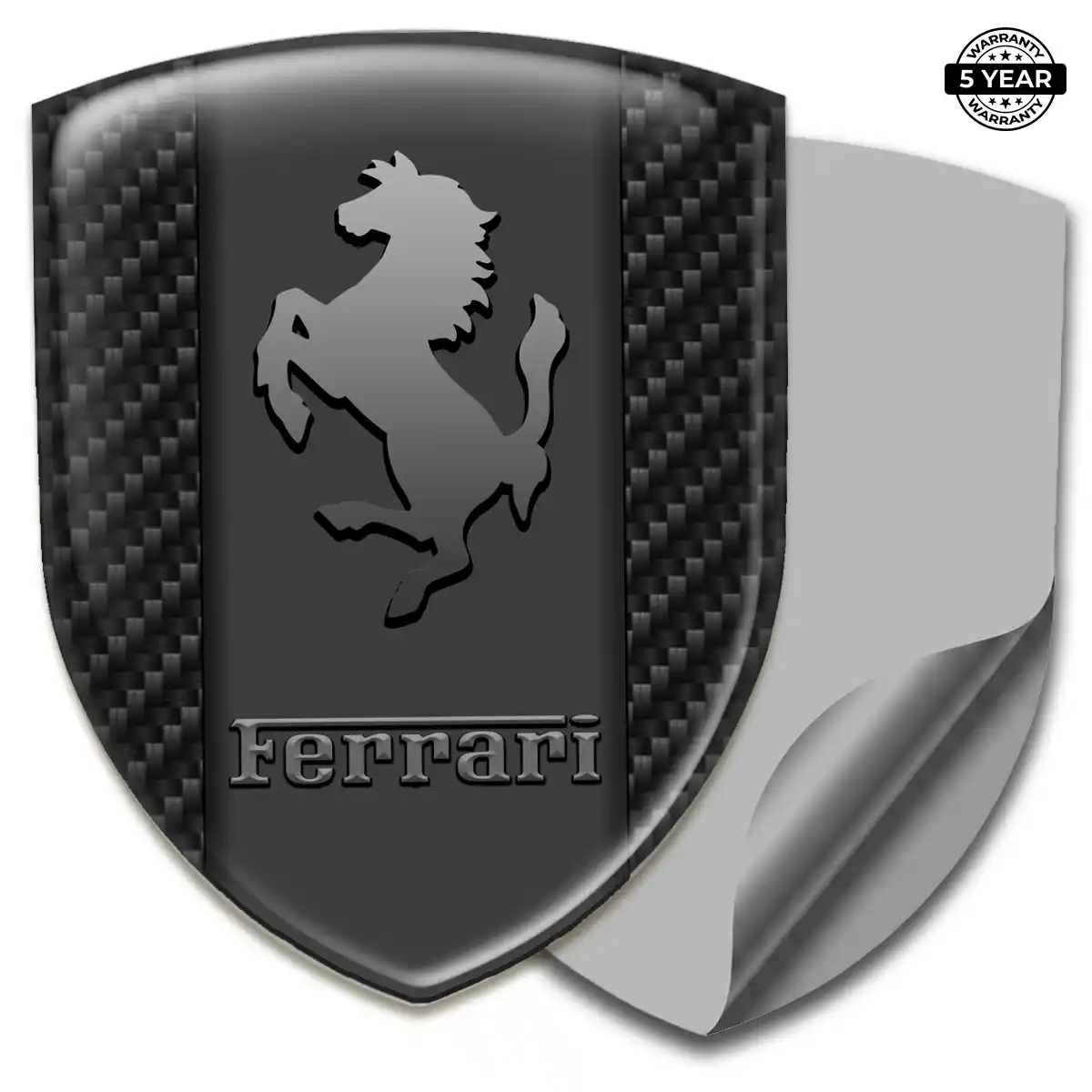 Ferrari Automotive Logo Sticker Sleek Style