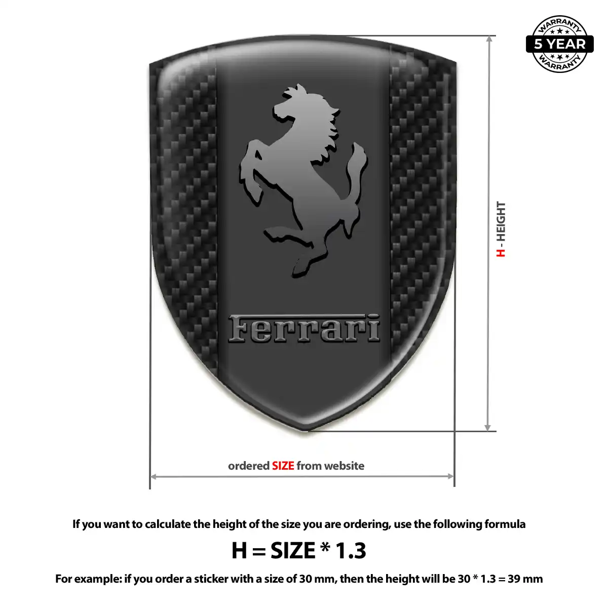Ferrari Automotive Logo Sticker Sleek Style