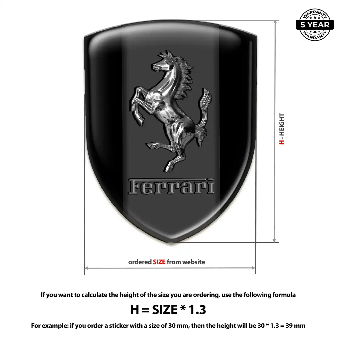 Ferrari Badge Elite Finish