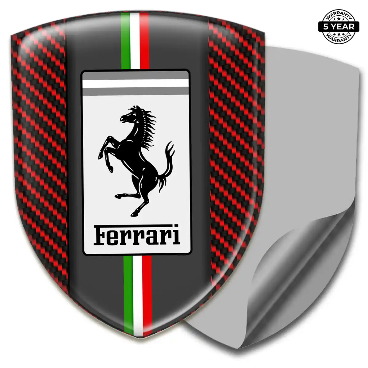 Ferrari Car Badge Sticker Refined Design