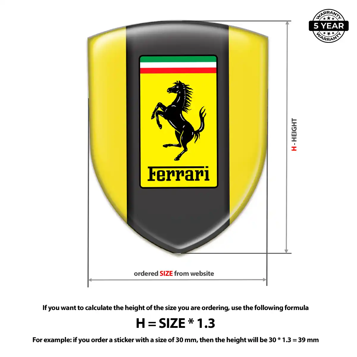 Ferrari Car Emblem Decal Refined Design