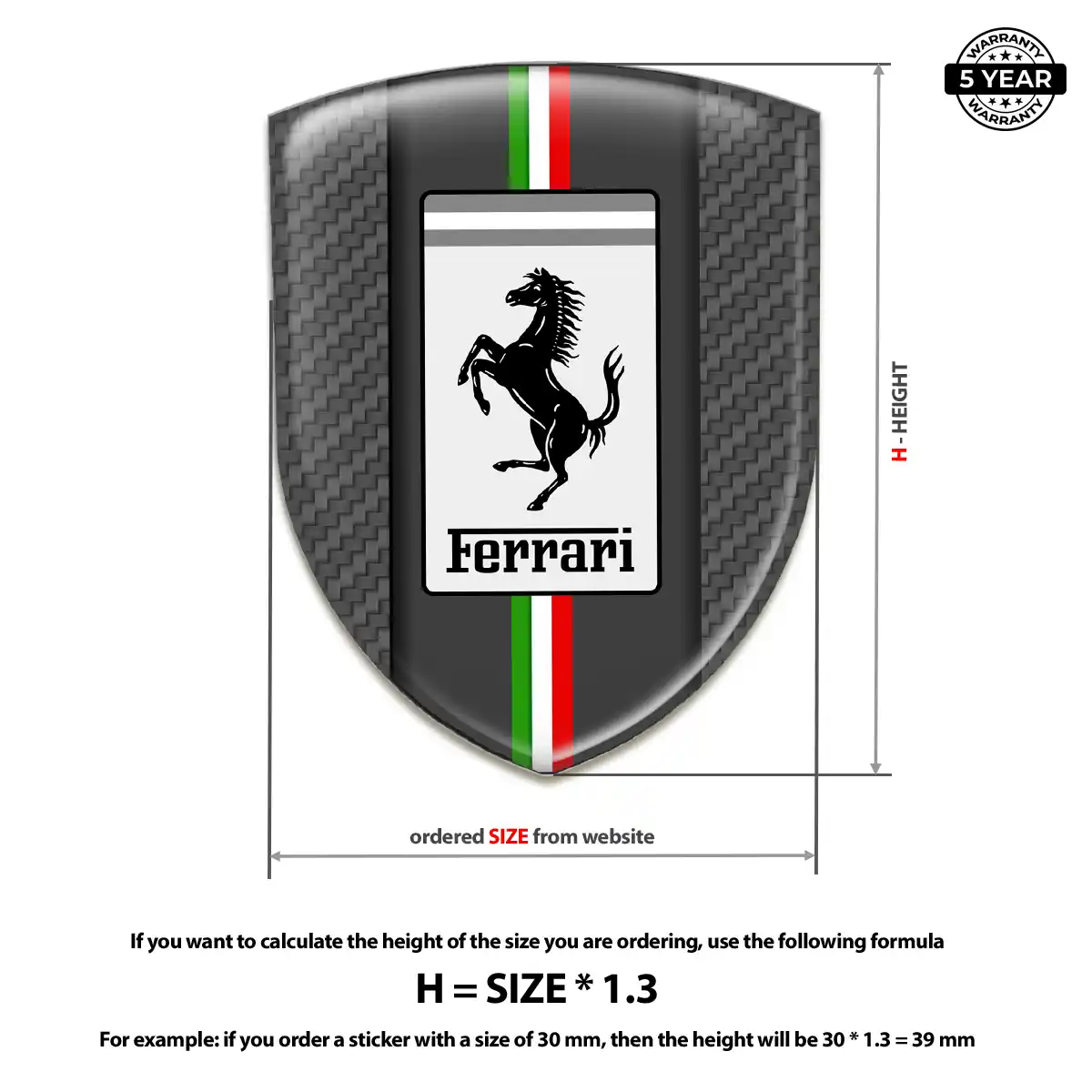 Ferrari Car Emblem Decal Sleek Style