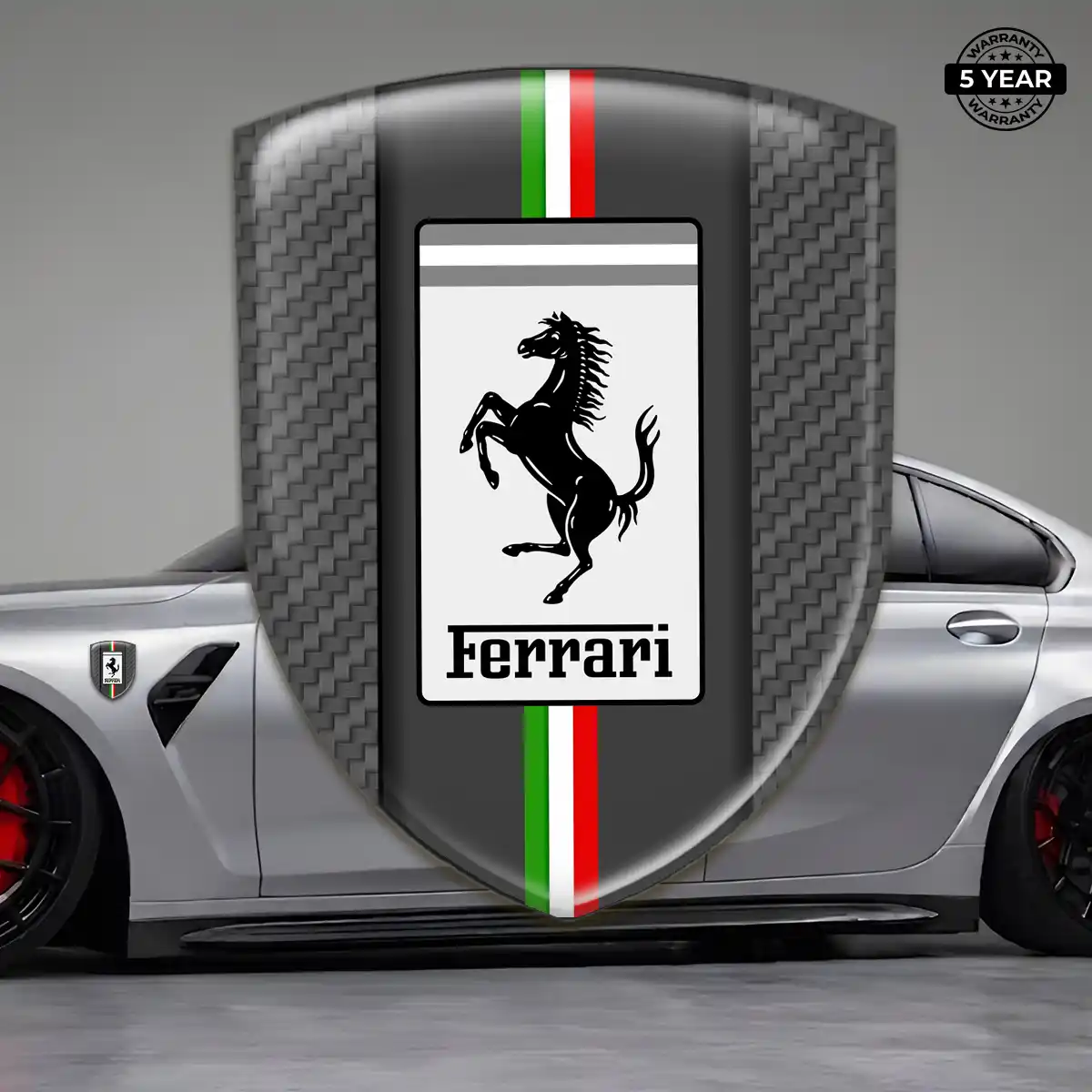 Ferrari Car Emblem Decal Sleek Style