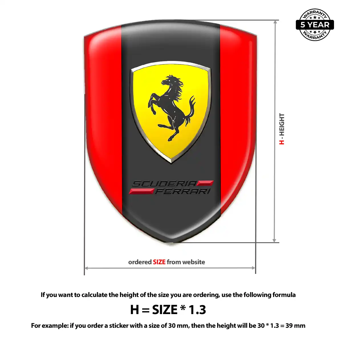 Ferrari Car Emblem Overlay Refined Design