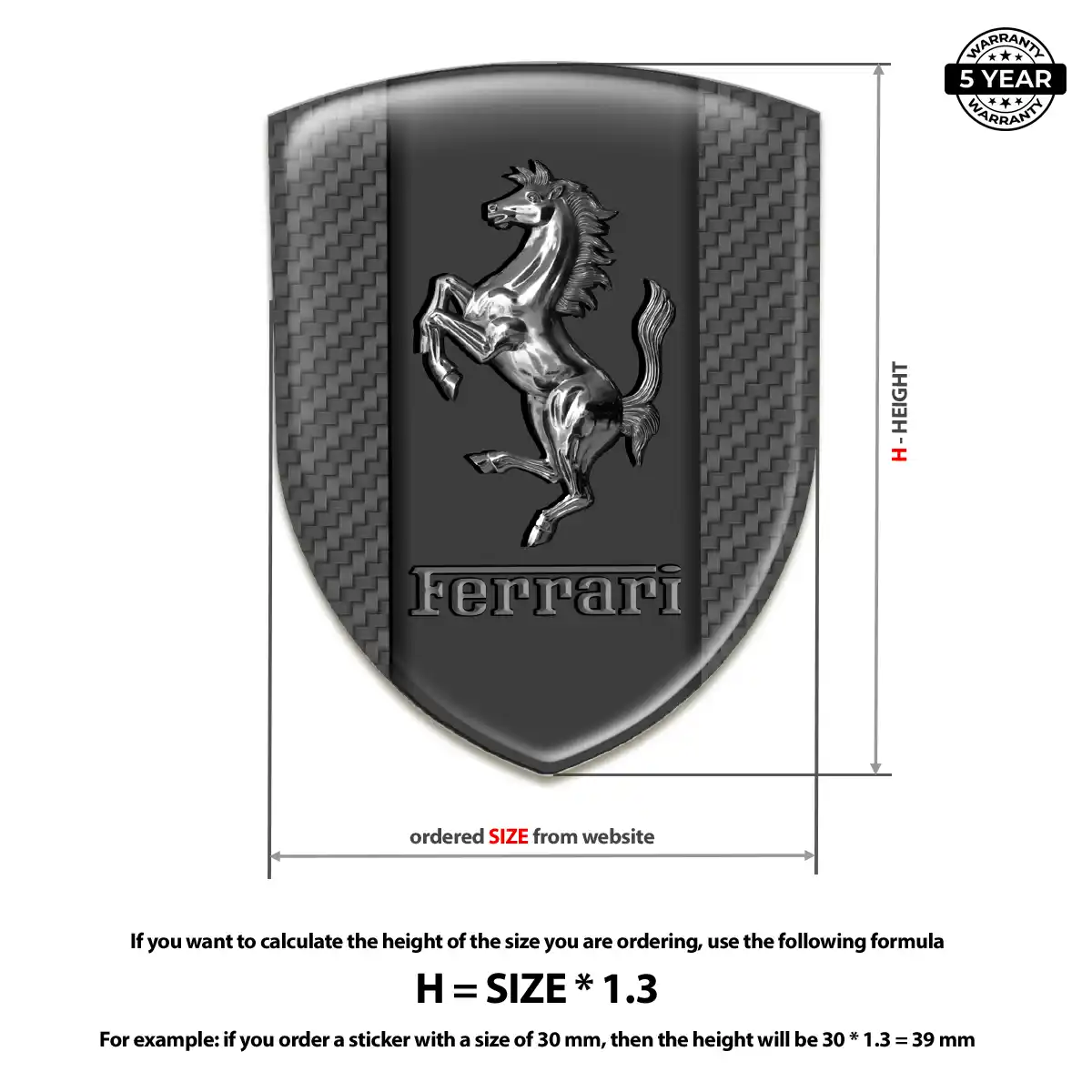 Ferrari Car Emblem Overlay Sleek Style