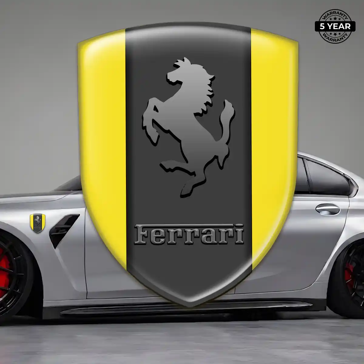 Ferrari Car Emblem Sticker Refined Design