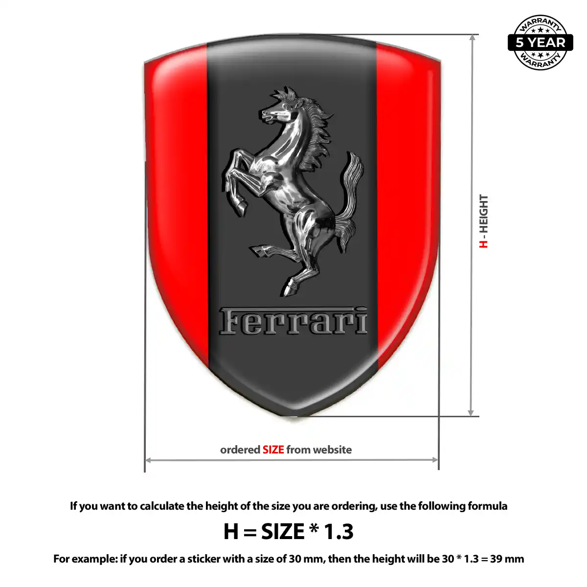Ferrari Car Emblem Sticker Sleek Style