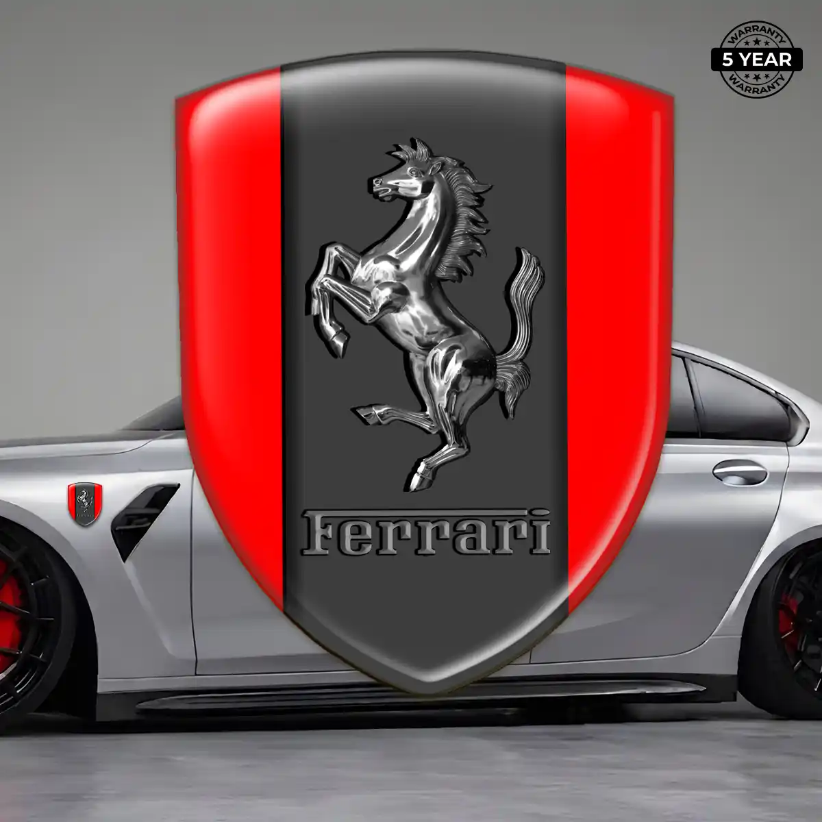 Ferrari Car Emblem Sticker Sleek Style