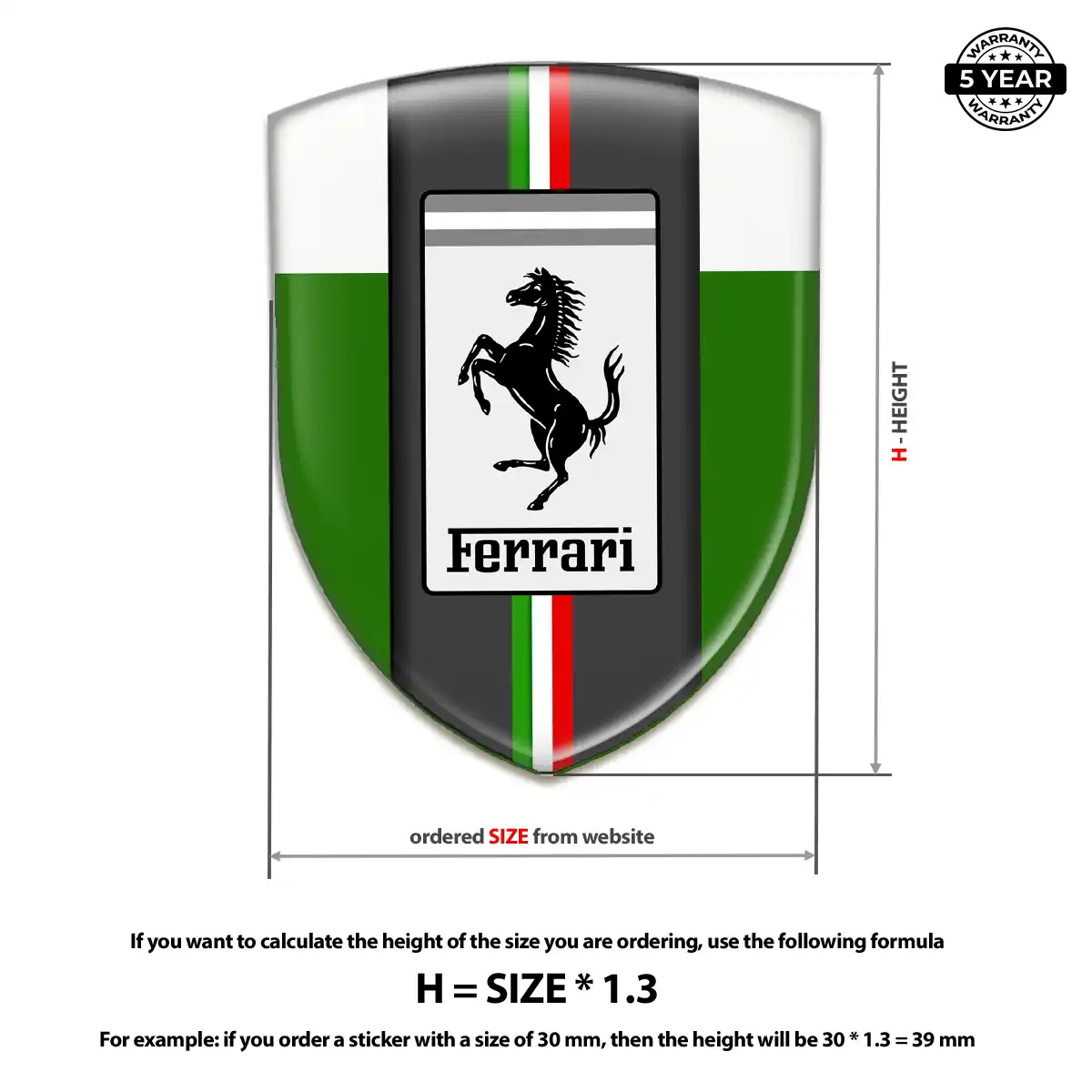 Ferrari Car Logo Decal Refined Design