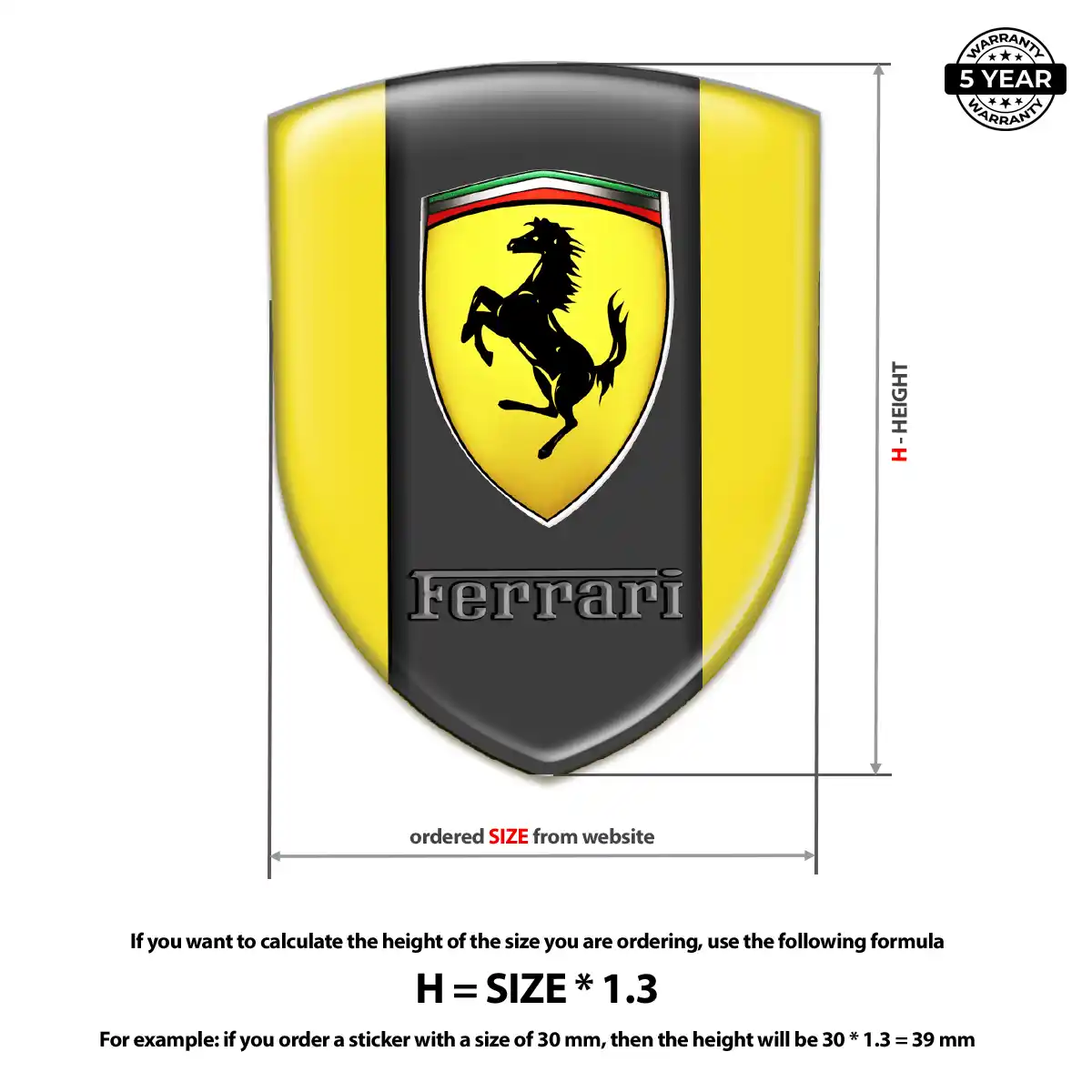 Ferrari Car Logo Decal Sleek Style