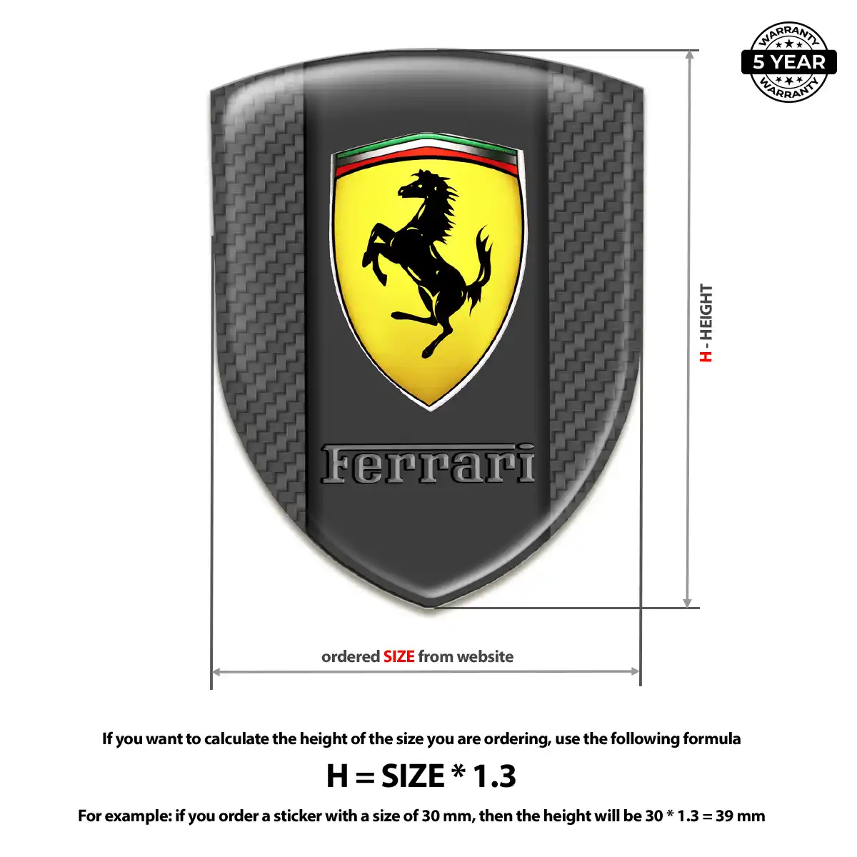 Ferrari Crest Emblem Elite Finish