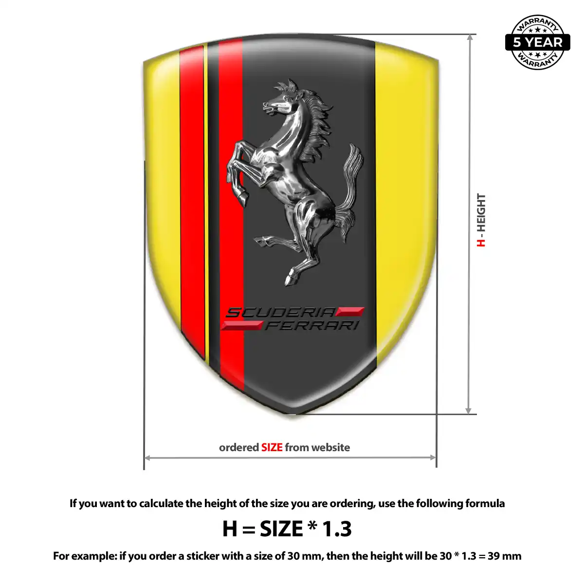 Ferrari Crest Logo Emblem Refined Design