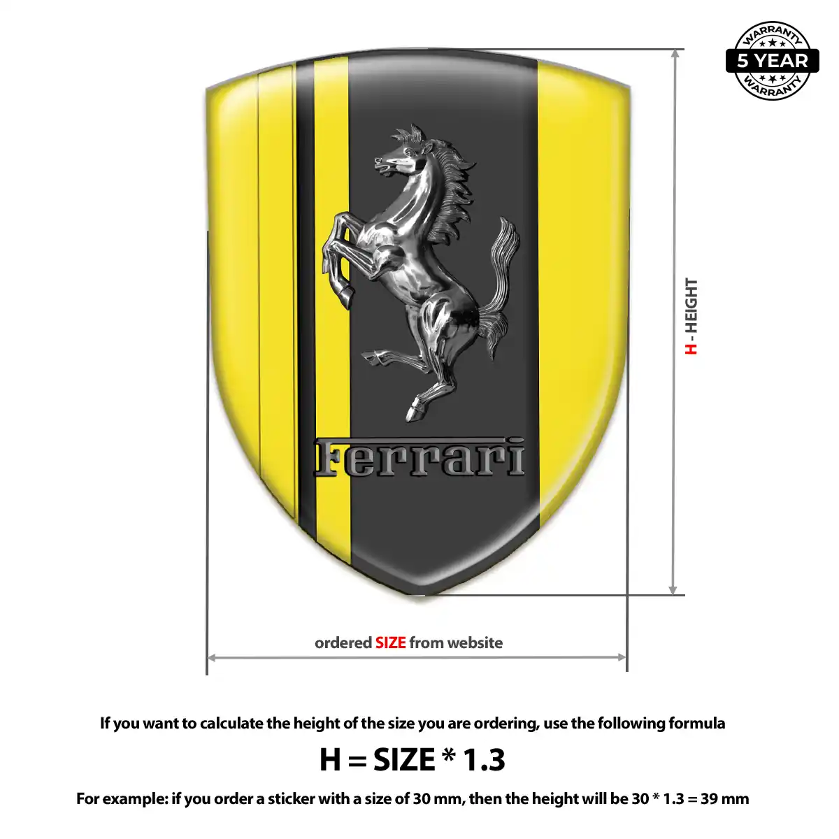 Ferrari Domed Badge Refined Design
