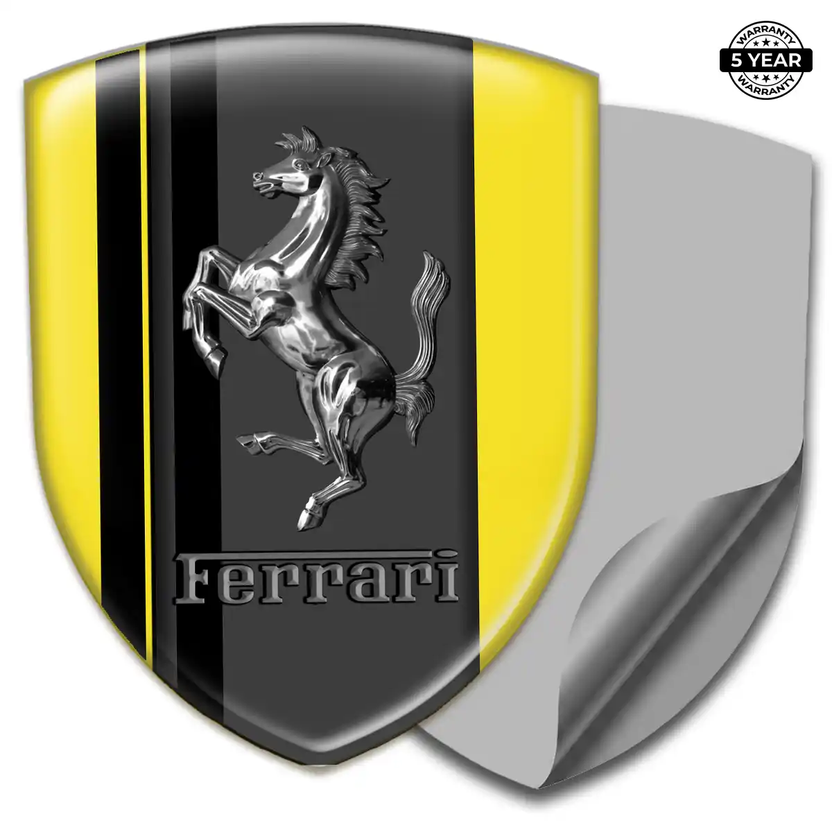 Ferrari Domed Car Sticker Elite Finish