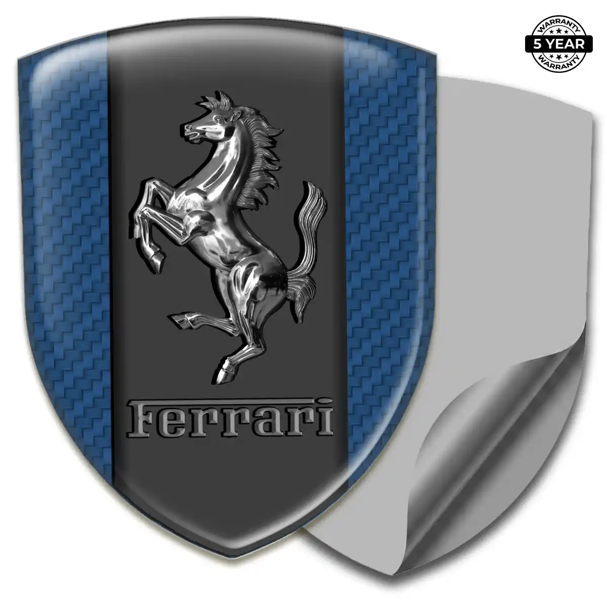 Ferrari Domed Car Sticker Sleek Style