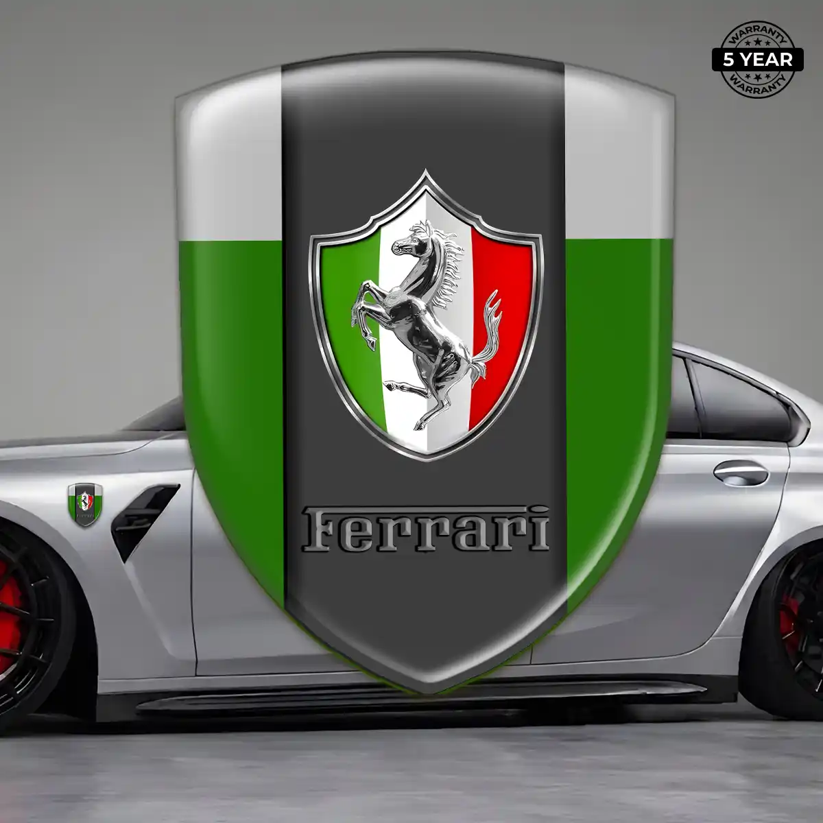 Ferrari Domed Decal Sleek Style