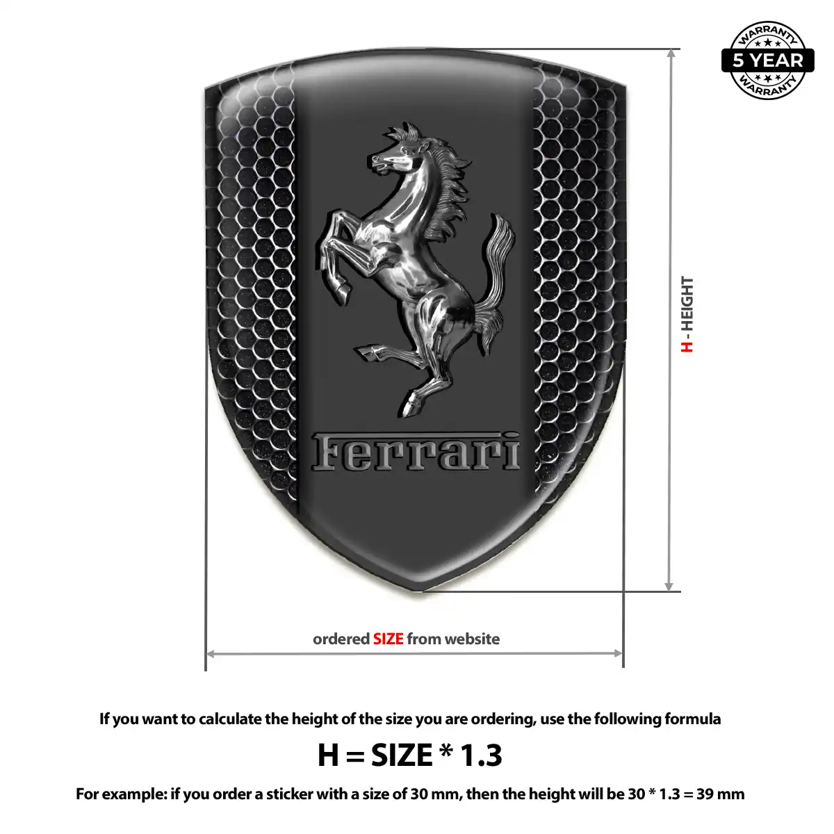 Ferrari Domed Emblem Refined Design