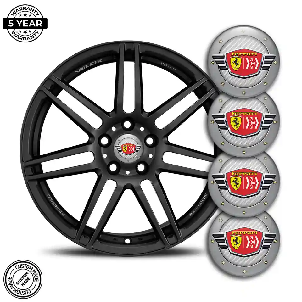 Ferrari Domed Emblem Self-Adhesive Premium Quality