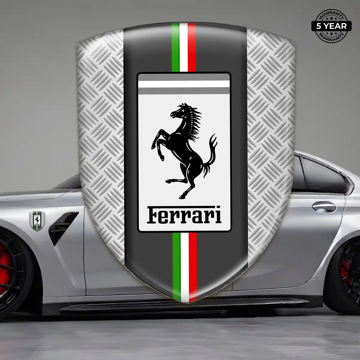 Ferrari Domed Emblem Sleek Style