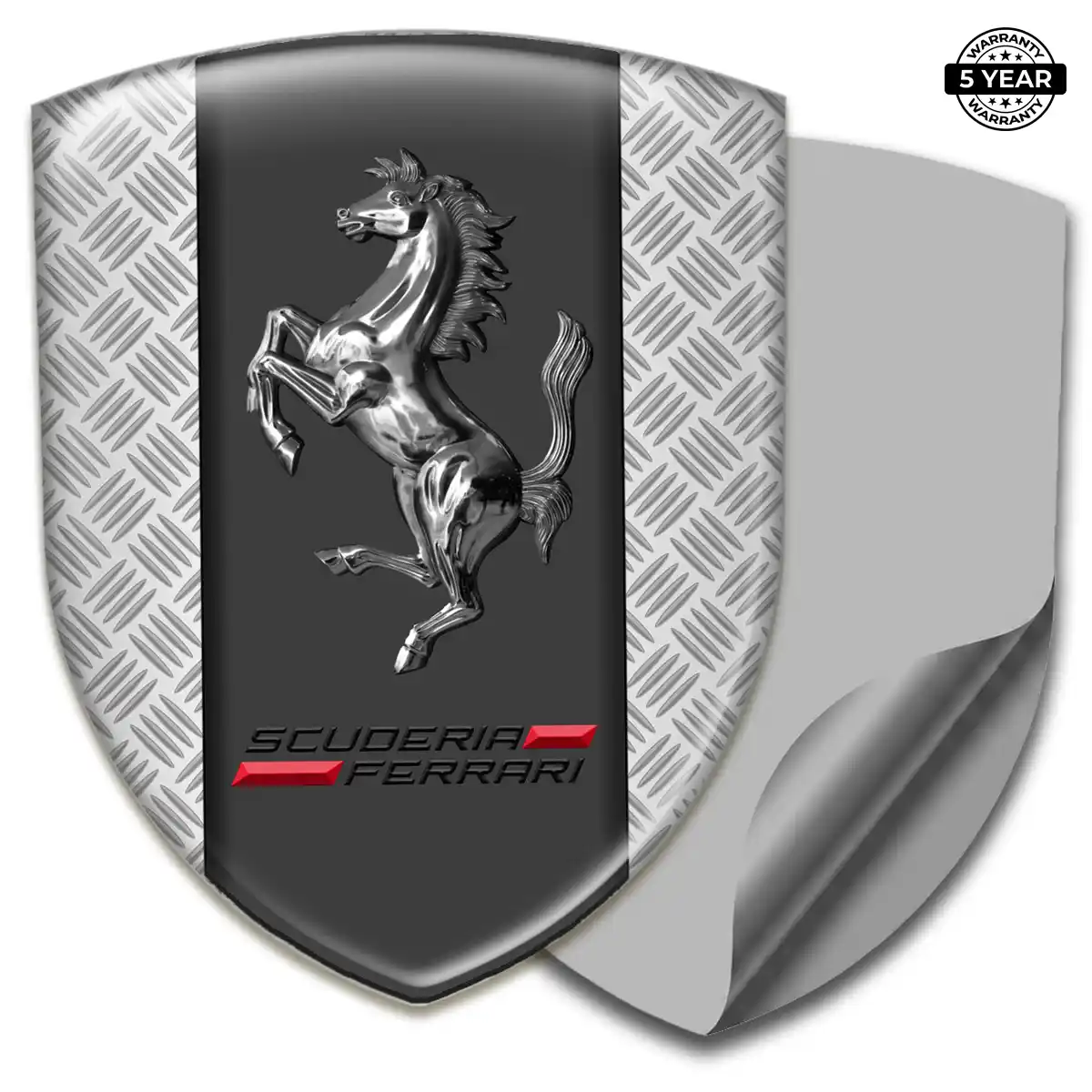 Ferrari Domed Logo Sticker Refined Design