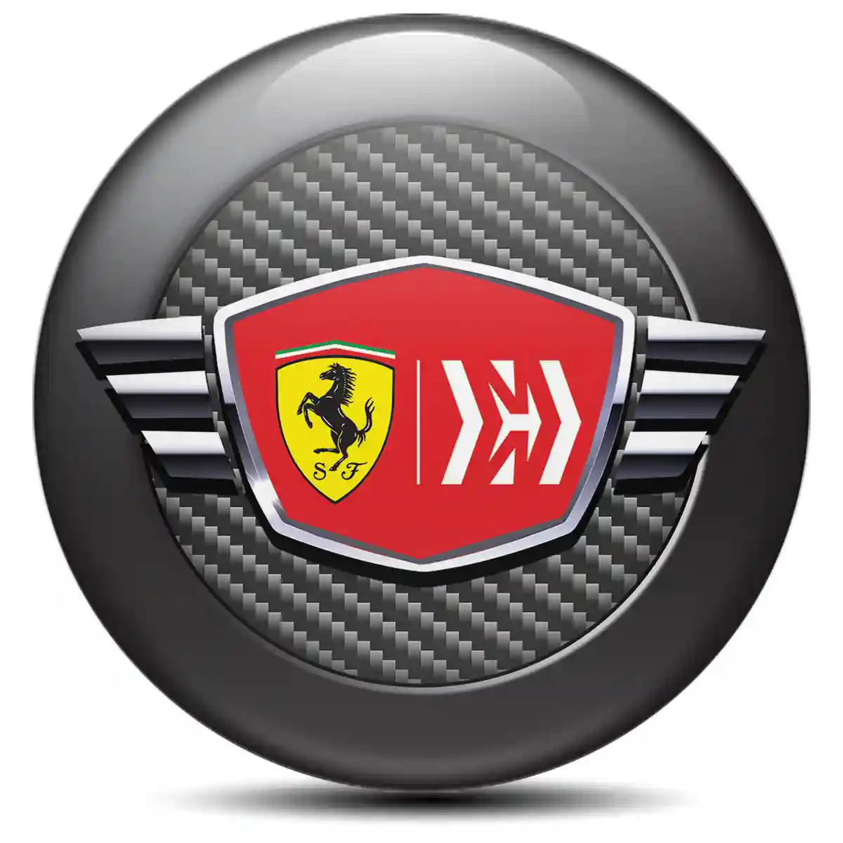 Ferrari Domed Sticker High Quality