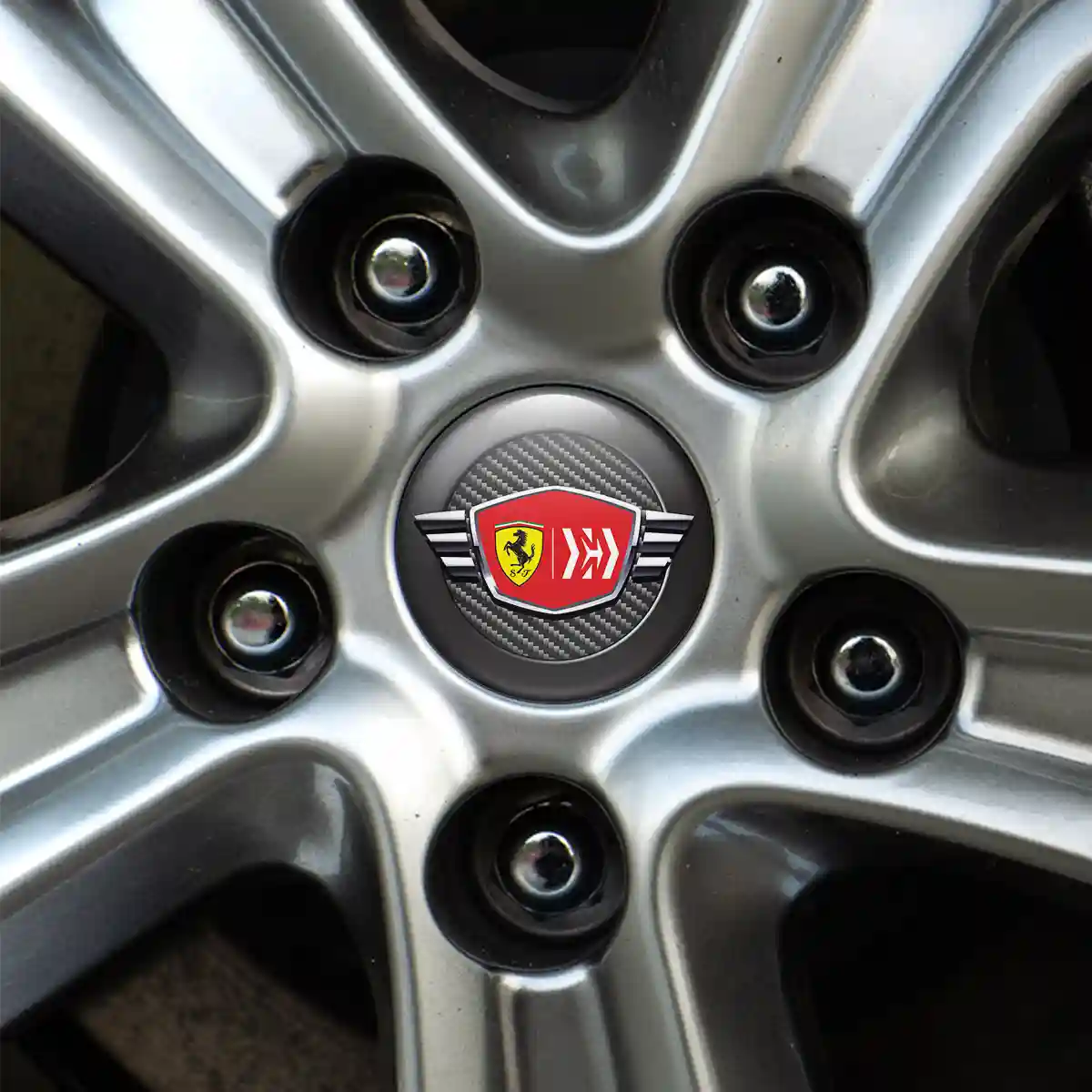 Ferrari Domed Sticker High Quality