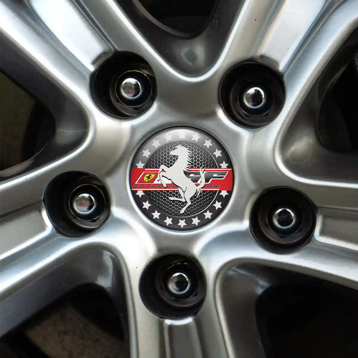 Ferrari Domed Sticker Self-Adhesive Luxury Edition