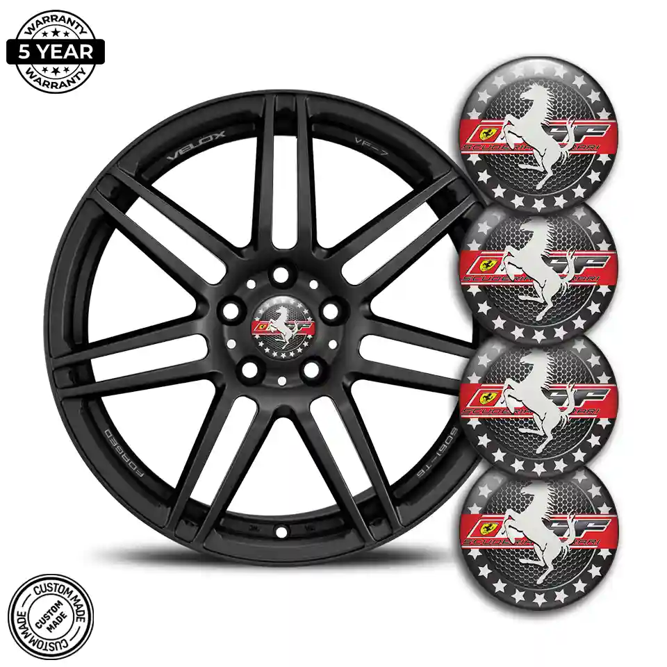 Ferrari Domed Sticker Self-Adhesive Luxury Edition