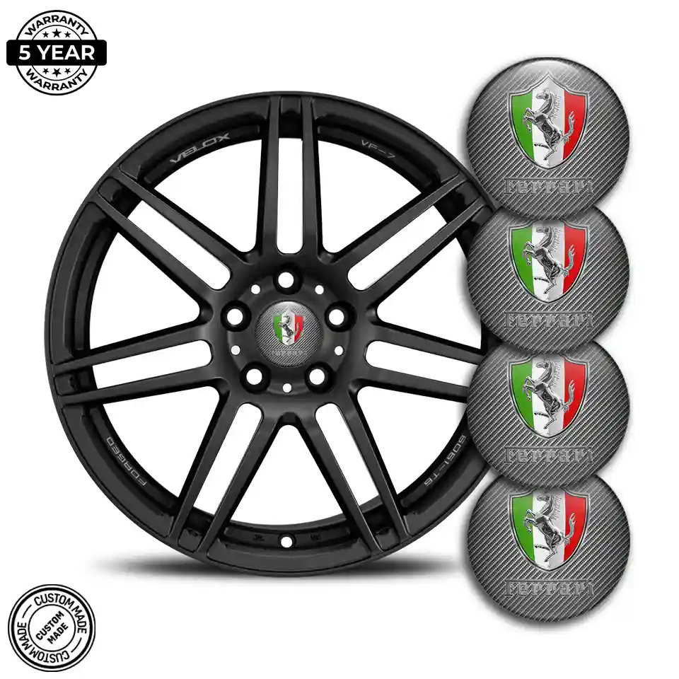 Ferrari Domed Sticker Self-Adhesive Premium Edition