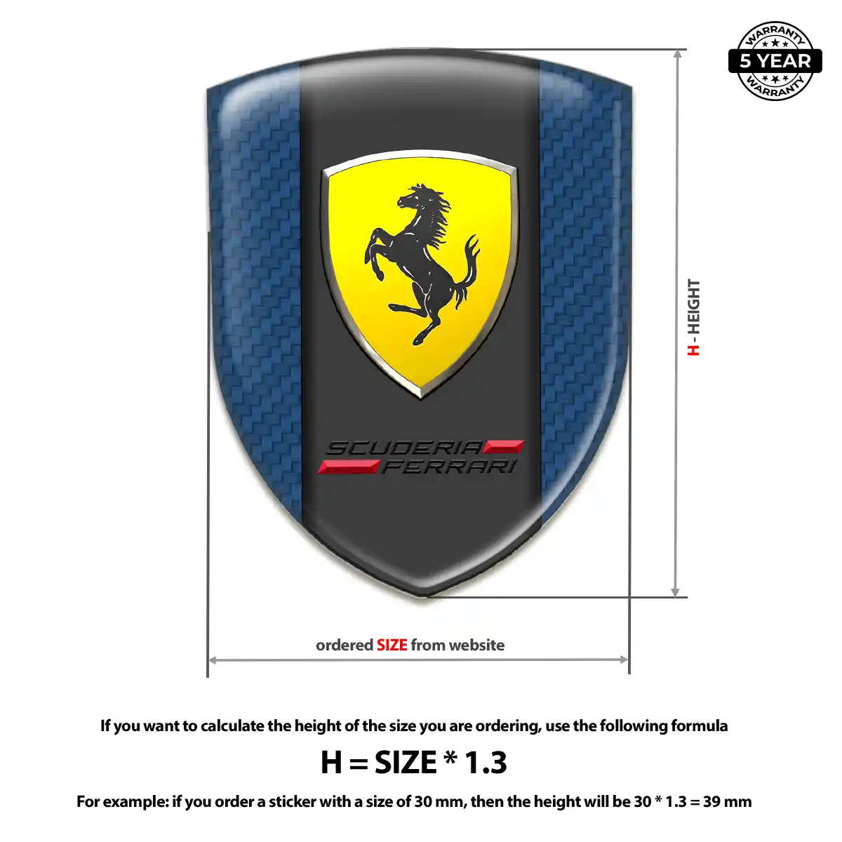 Ferrari Emblem Badge Elite Finish