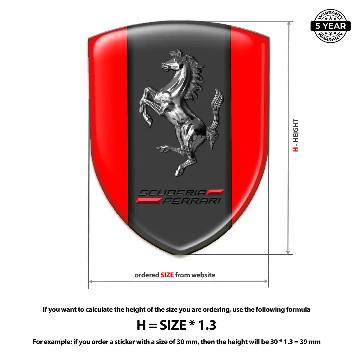 Ferrari Emblem Badge Logo Refined Design